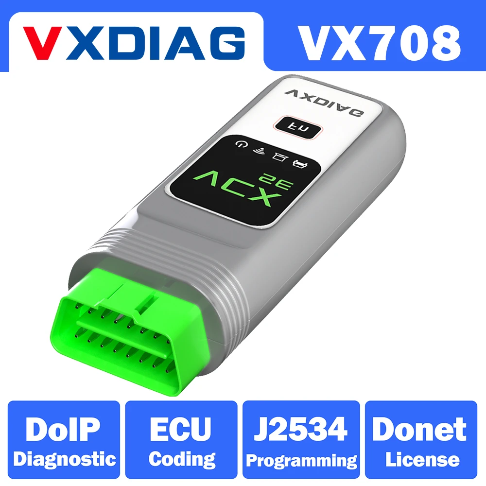 VXDIAG VCX SE VX708 for JLR DOIP OBD2 Car Diagnostic Scanner Pathfinder SDD ECU Coding J2534 Programming Tool Free Online Update