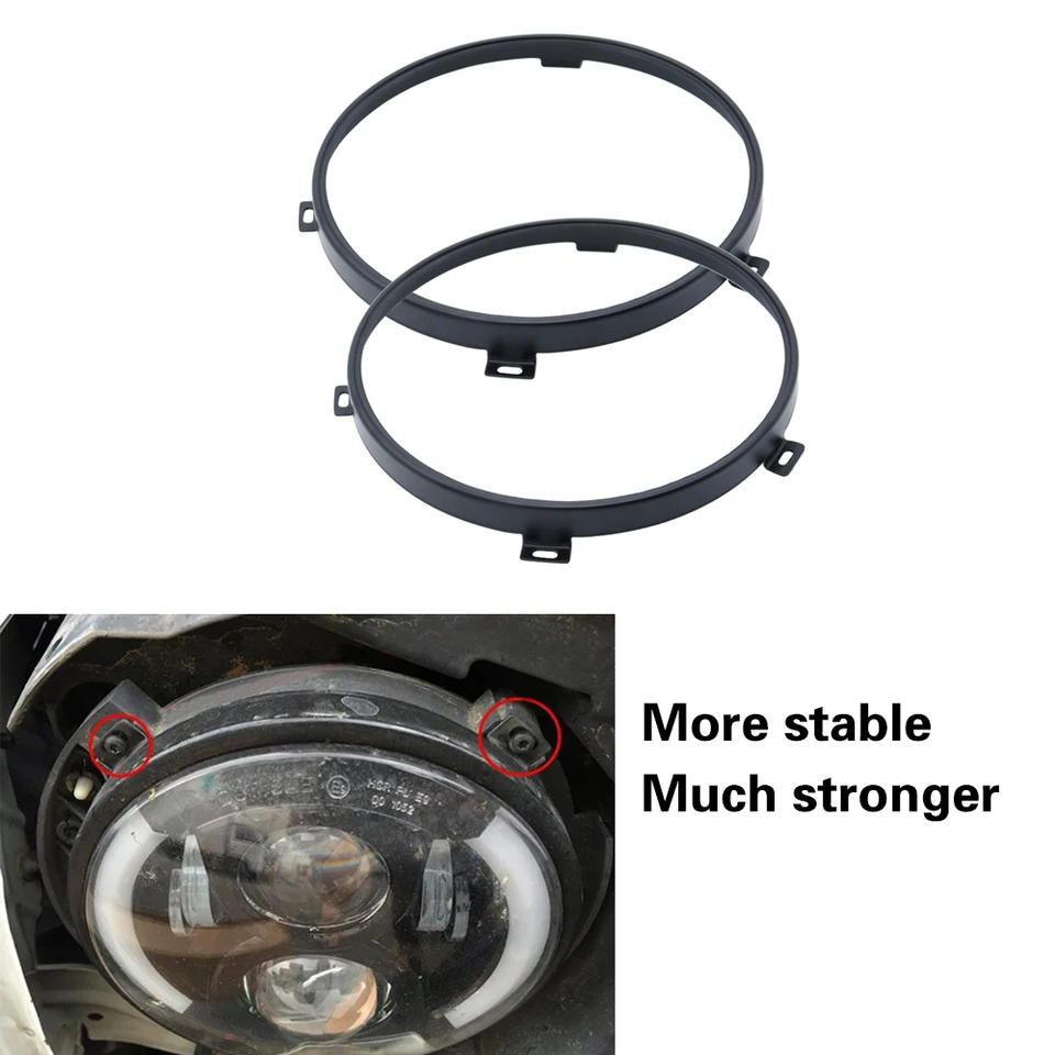 Staffa Per Fari Rotondi 7 Pollici - Montaggio Per Jeep JK E Moto Davidson