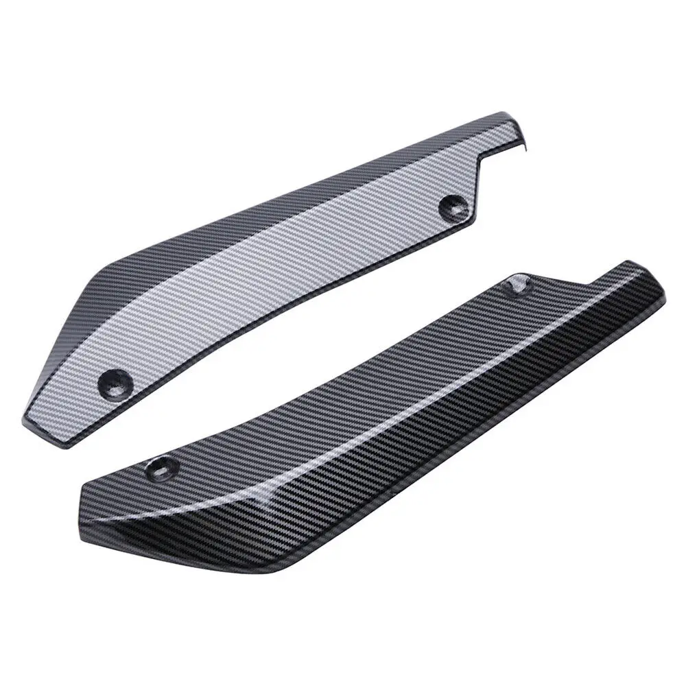 2PCS Rear Bumper Splitter Universal Side Spoiler Diffuser Canards Valance For Audi S3 S4 RS3 RS4 A3 A4 B7 B8 Car Accessories