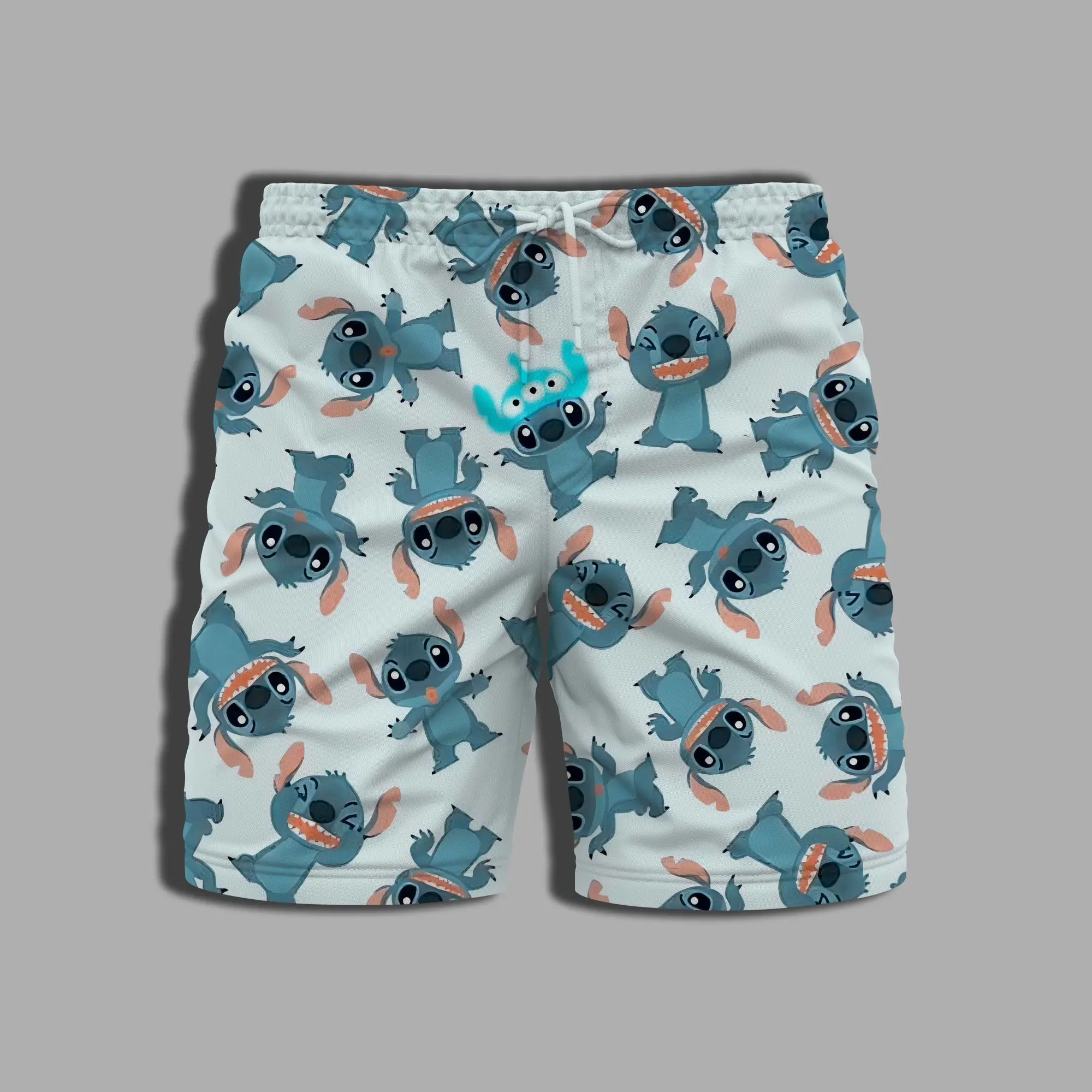 Sports Shorts Man Men's Clothing Disney Printing Gym Summer Pants Whole Swimsuit Stitch Beach Wear Male Bathing Suit Swim Women 4