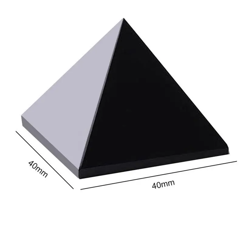 Natural Crystal Schungite Black Shungite Pyramid Tower Energy Quartz Reiki Stones For Healing Fengshui Meditation Decoration 6