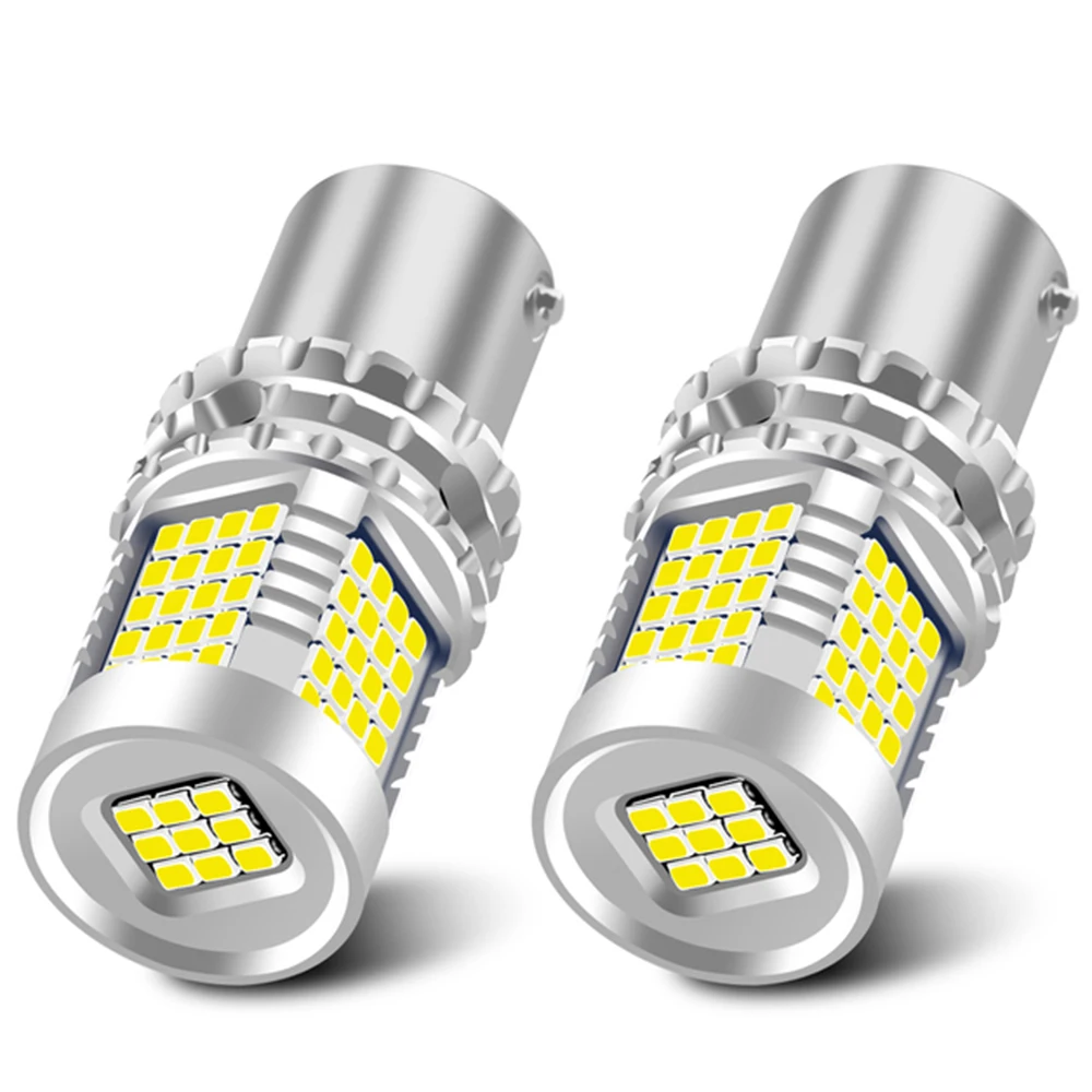 2X2016 Led 89Smd Canbus 1156 Ba15S P21W Bau15S Py21W Led Bianco 1157 P21/5W Lampadina 7440 W21W 3157 W21/5W Luce Di Segnale Di Girata Dell'Automobile 