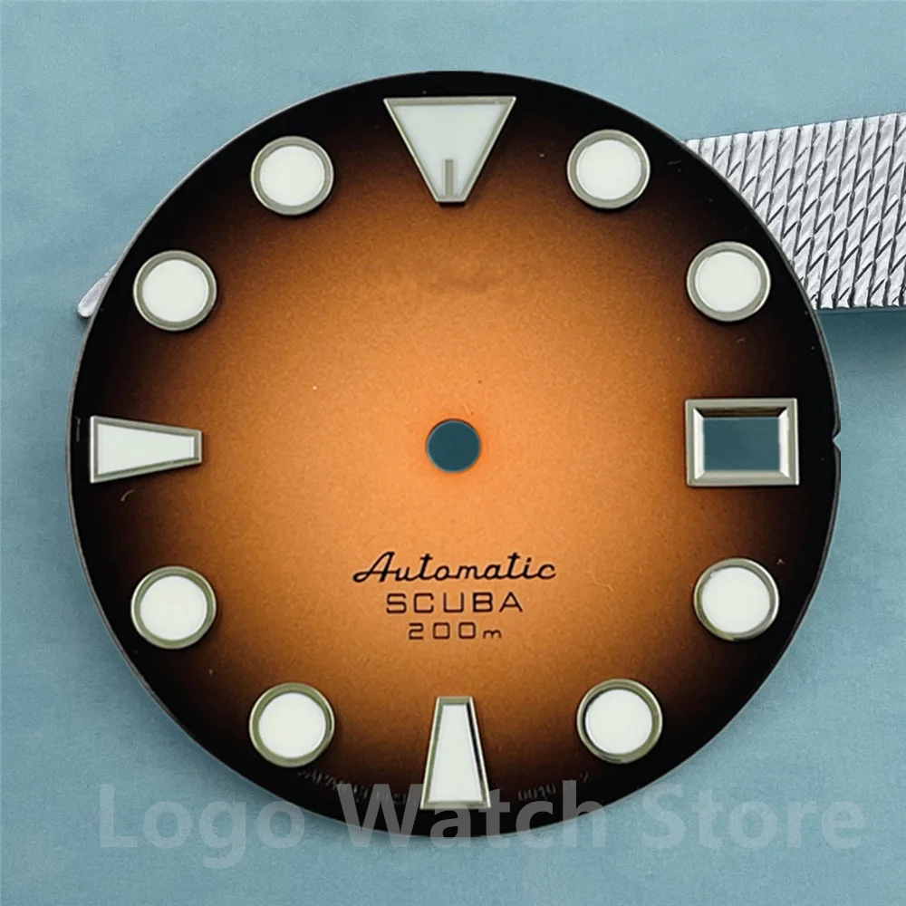 

Scuba Dial Yellow 28.5mm Nh35 S Logo Dial Nh35 Movement Watch Dial Watch Watchmaker Dial Green Luminous Dial Diving Watch 200m