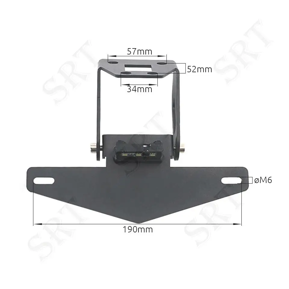 Fit For Kawasaki Ninja 400 500 Ninja500-Motorcycle Accessories LED lighting Lamp Bracket Rear license Plate Holder motorcycle license plate holder