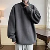 Autumn Winter Loose Casual Turtleneck Sweater Men Fashion Knitted Pullovers Men Solid Color Warm Harajuku Knitting Sweaters Man 5