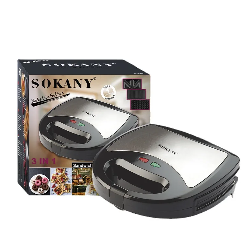 SOKANY three in one household sandwich changing machine toasting Bread stainless steel multi-function breakfast