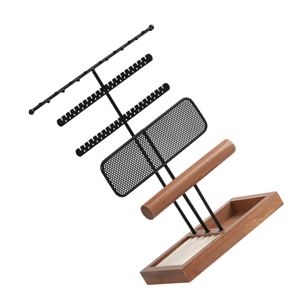 

Necklace Holder Dressing Table Jewelry Rack Jewlery Organizer Flannel Multi-use Stand
