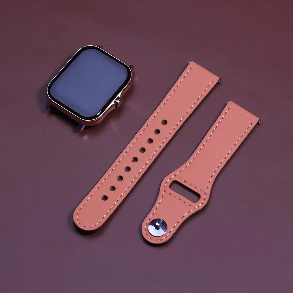 Premium Leather Watch Band - 20mm/22mm Strap