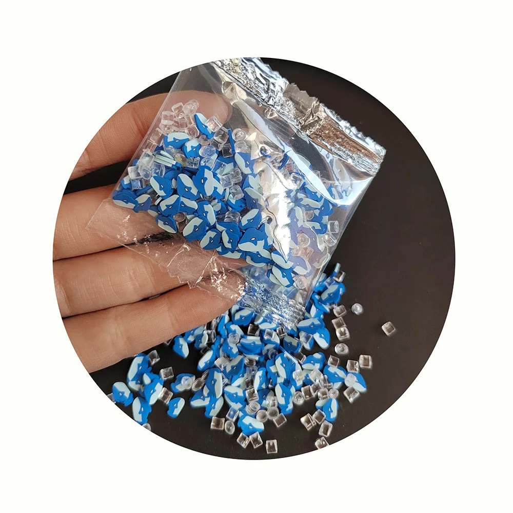 Shark Fish Rhinestone Ice Polymer Clay Slice Sprinkles For Nail Art DIY Crafts Cake Phone Case Slime Filler Decor