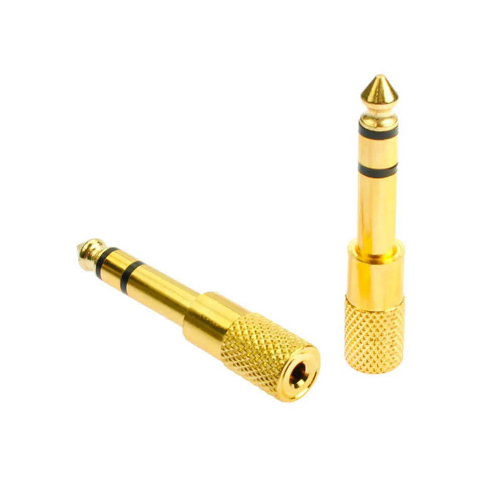 

6.35mm Male Plug To 3.5mm Female Connector Earphone Amplifier Audio Adapter Microphone AUX 6.3 3.5 Mm Converter