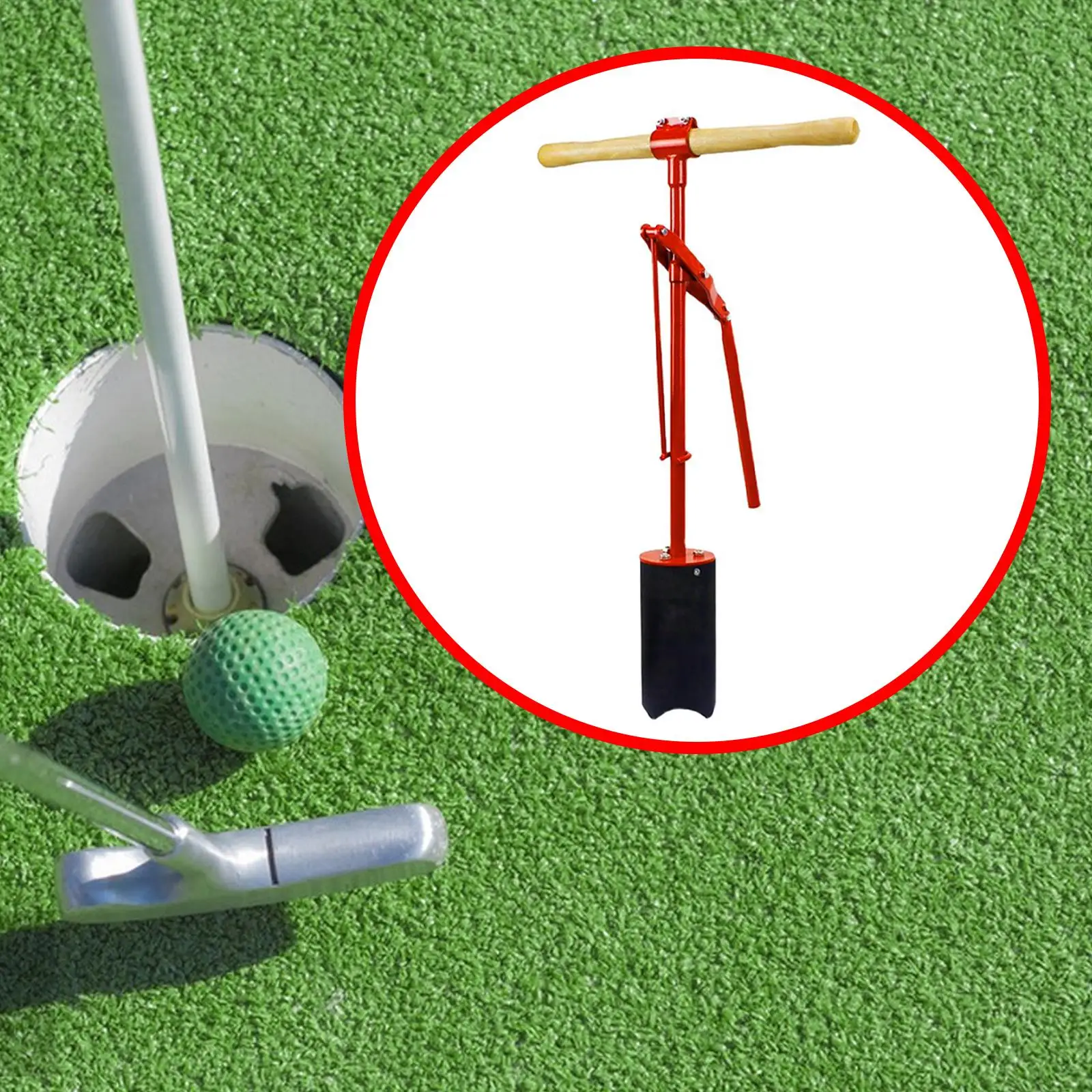 

Golf Hole Digger Putting Green Hole Punch Golf Turf Hole Digger Golf Training for Golf Driving Range Outdoor Sports Backyard