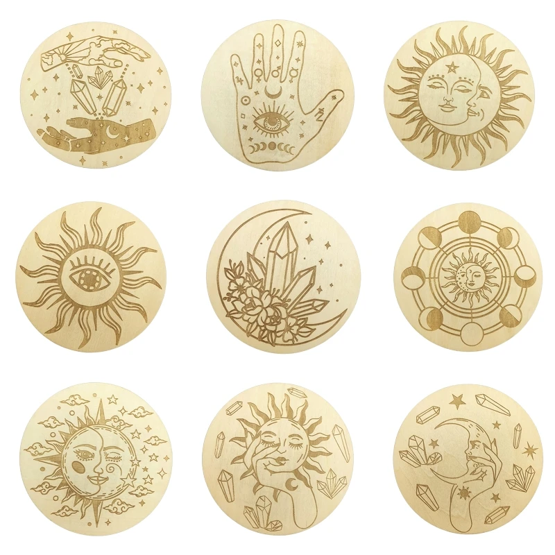 Divination Board Pendulum Boards Home Room Decor Board Altar Props Coasters Metaphysical Altar coaster silicone resin mold 8pcs coasters resin mold square epoxy casting mold for making coaster diy artwork home decor