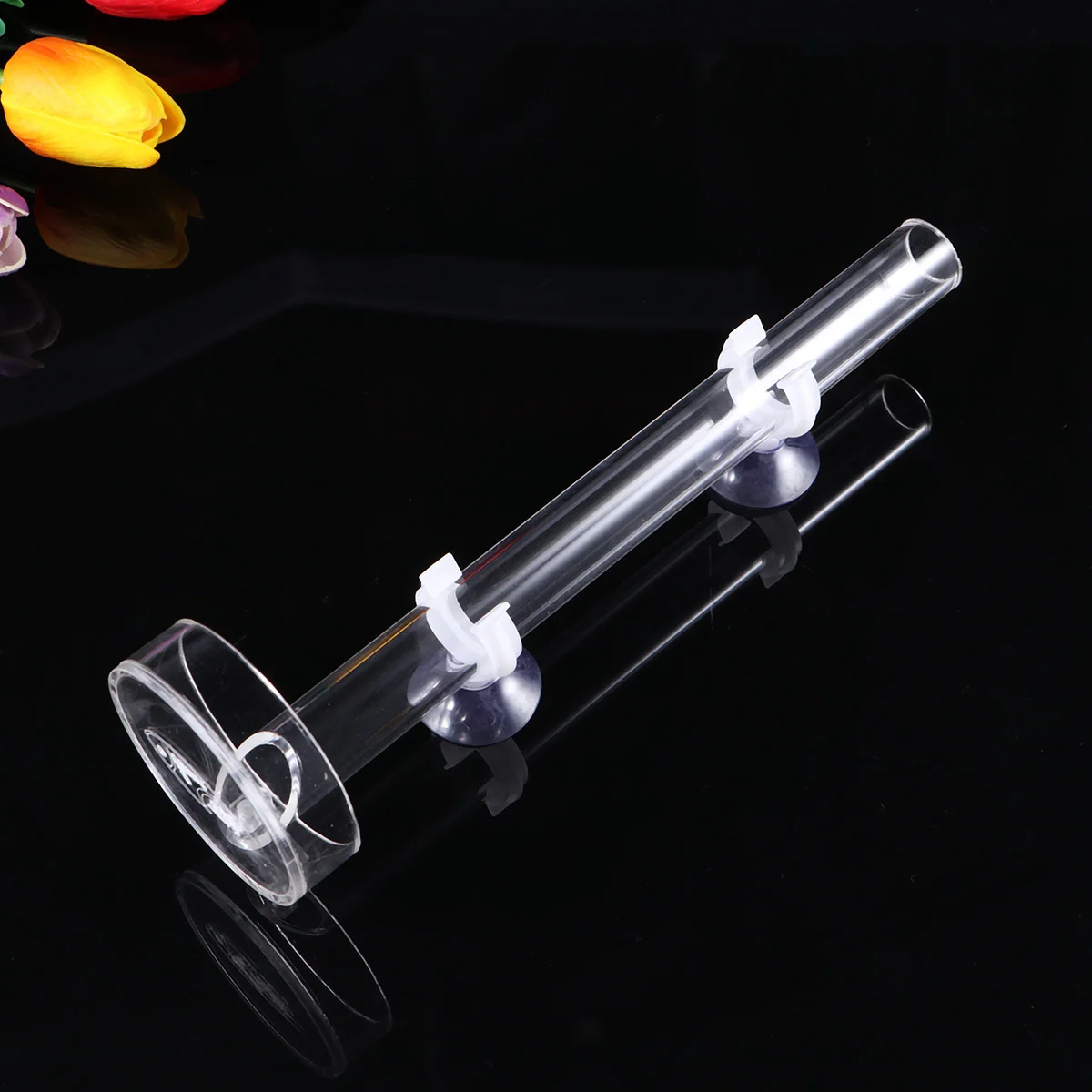 

Behogar Shrimp Feeding Dish Acrylic Shrimp Food Feeder with 6cm Dish Bowl for Aquarium Fish Tank Fish Food Feeding Tube