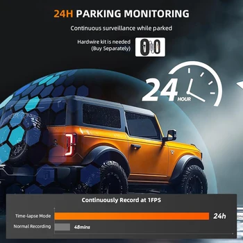 4K Rearview Mirror Driving Recorder HD Night Vision Loop Recording Dash Cam Optional Rear Camera Reversing Image Car DVR 6