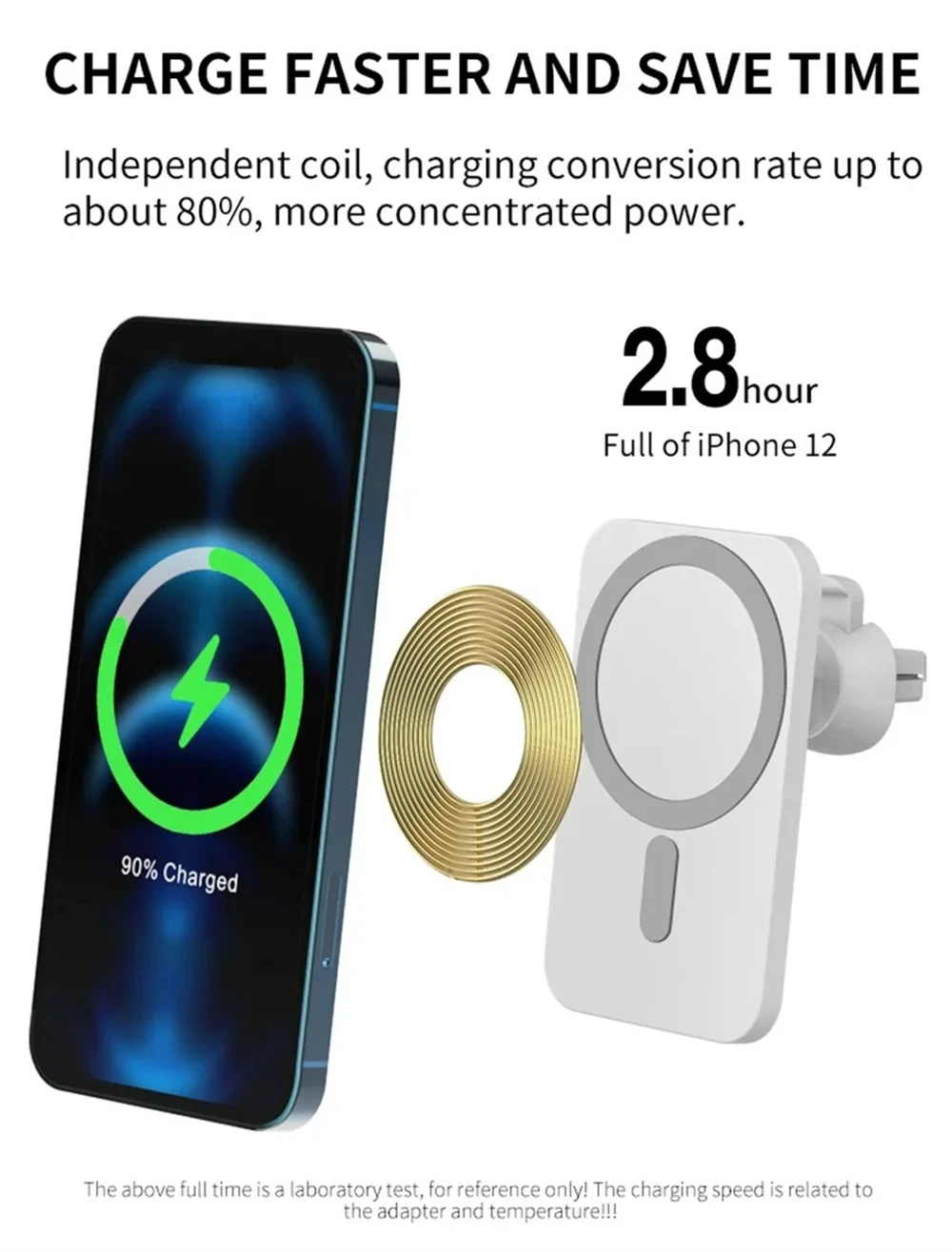 15W Magnetic Car Charger Fast Charging Wireless Charger Car Air Vent Phone Holder Car Adapter For iPhone 15 14 Pro Xiaomi oppo