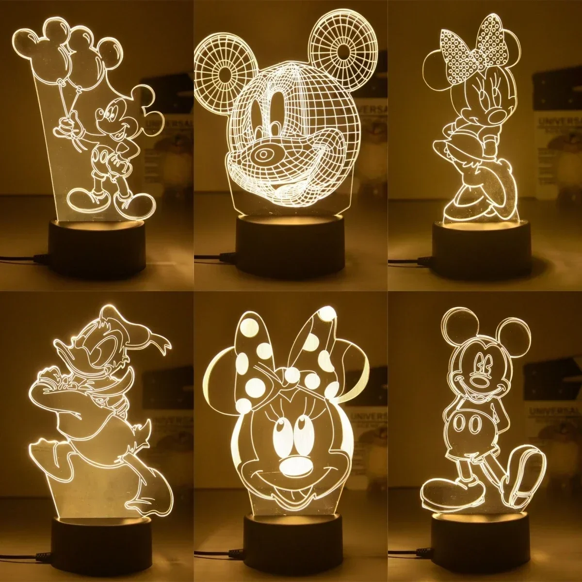 

Disney Mickey Mouse High Appearance Level Night Light with Sleeping Lamp Bedside Lights Cartoon Gift Niche Advanced Decoration