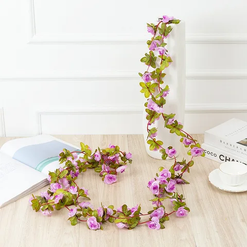 LED Rose Wreath Artificial Plant Vines Valentine's Day Christmas Wedding Decoration Interior Romantic Atmosphere Decoration