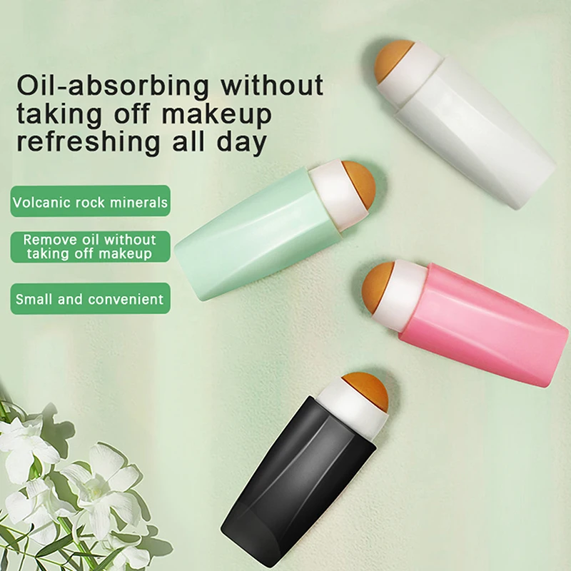 

Натуральный вулканический ролик для лица, поглощающий жирность, контроль матового макияжа, инструмент для ухода за кожей, Очищение лица, поглощение масла, роликовый шар