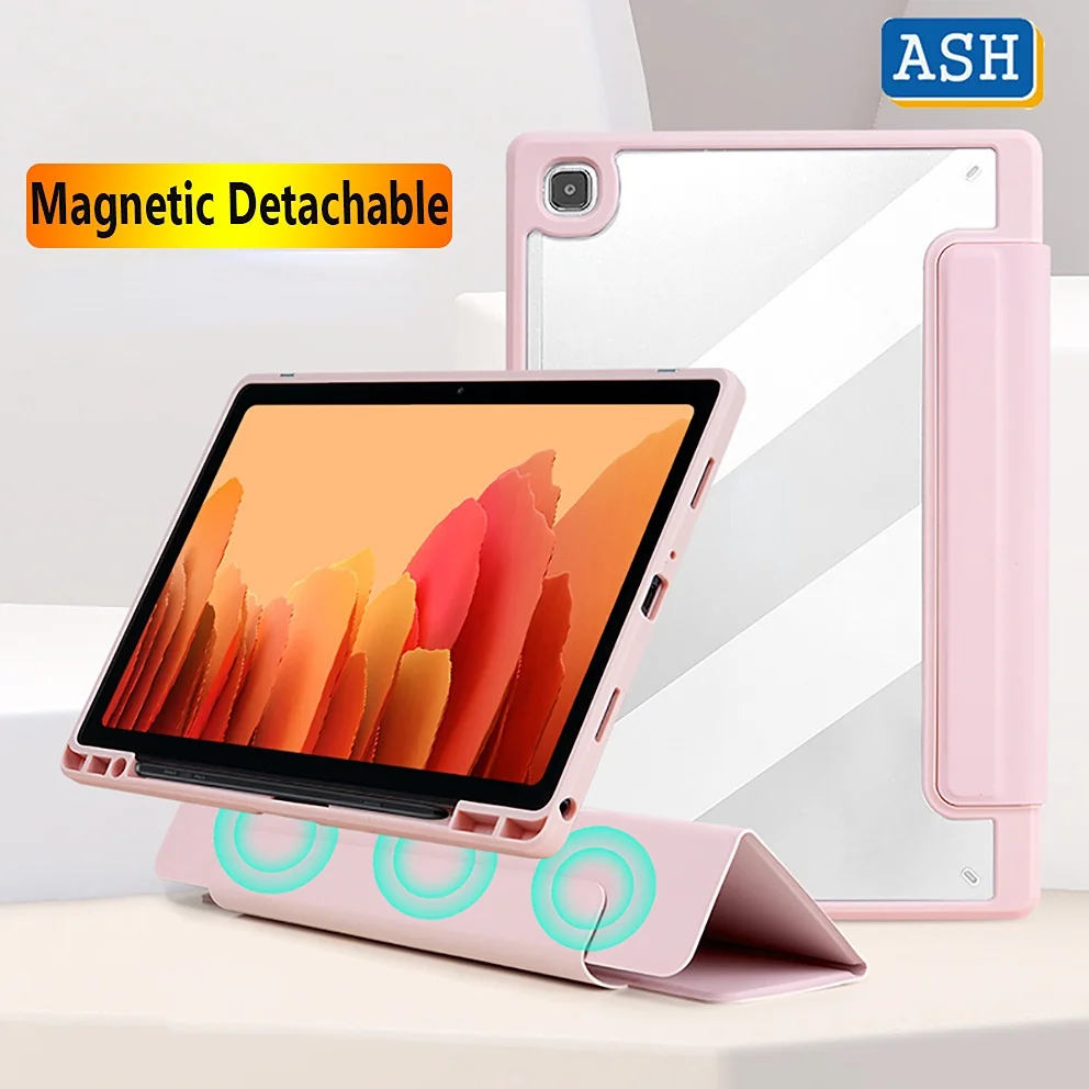 

ASH Detached Magnetic Split Case for OPPO Pad Air 10.36 for OPPO Pad 11 for Realme Pad Mini 8.7 Transparent Stand Leather Cover