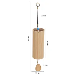 Handcrafted Bamboo Wind Chimes - Sound Healing Musical Wind Bells for Home and Garden Decor (Autumn Dm Chord)
