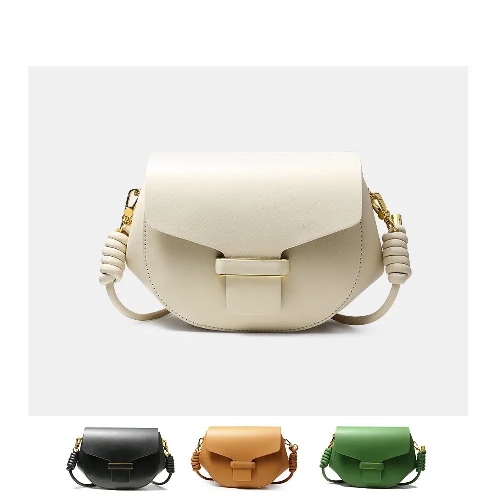 

Сумка кросс-боди женская из натуральной кожи, саквояж на плечо для отдыха, однотонная модная сумочка, подходит под все