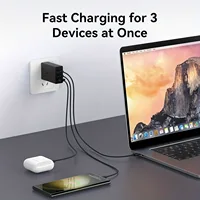 For Laptop Charger , 65W GaN 3 Port USB C Power Adapter With Type C Charging Block For IPhone16/15/14/13, MacBook, IPad, Galaxy - Image 3