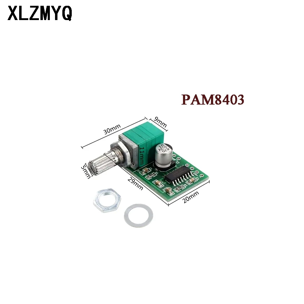 

Модуль усилителя Mini PAM8403, 5 шт., 5 в постоянного тока, 2-канальная плата цифрового усилителя звука USB, 2*3 Вт, управление громкостью с измерителем мощности