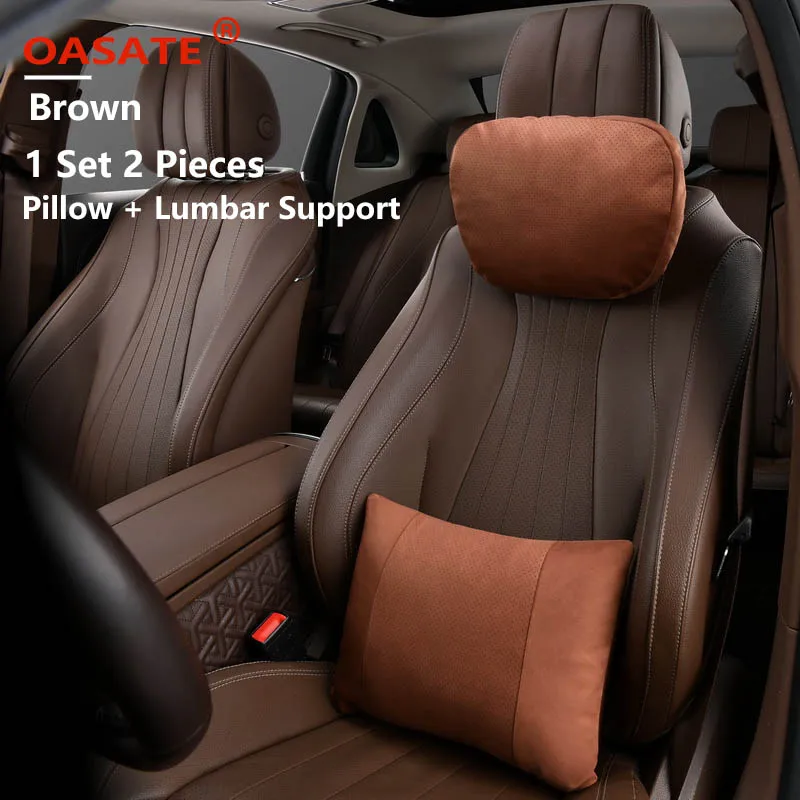 OASATE جديد 2.0 سيارة مسند الرأس وسادة الرقبة دعم...