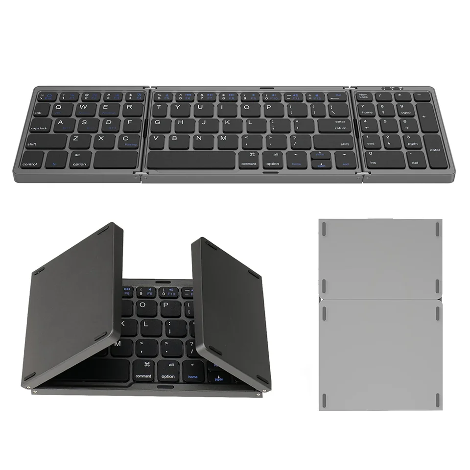 Foldable Wireless Bluetooth Keyboard Rechargeable Folding Keyboard For IPAD Mobile Tablet Notebook Office Mini Wireless keyboard