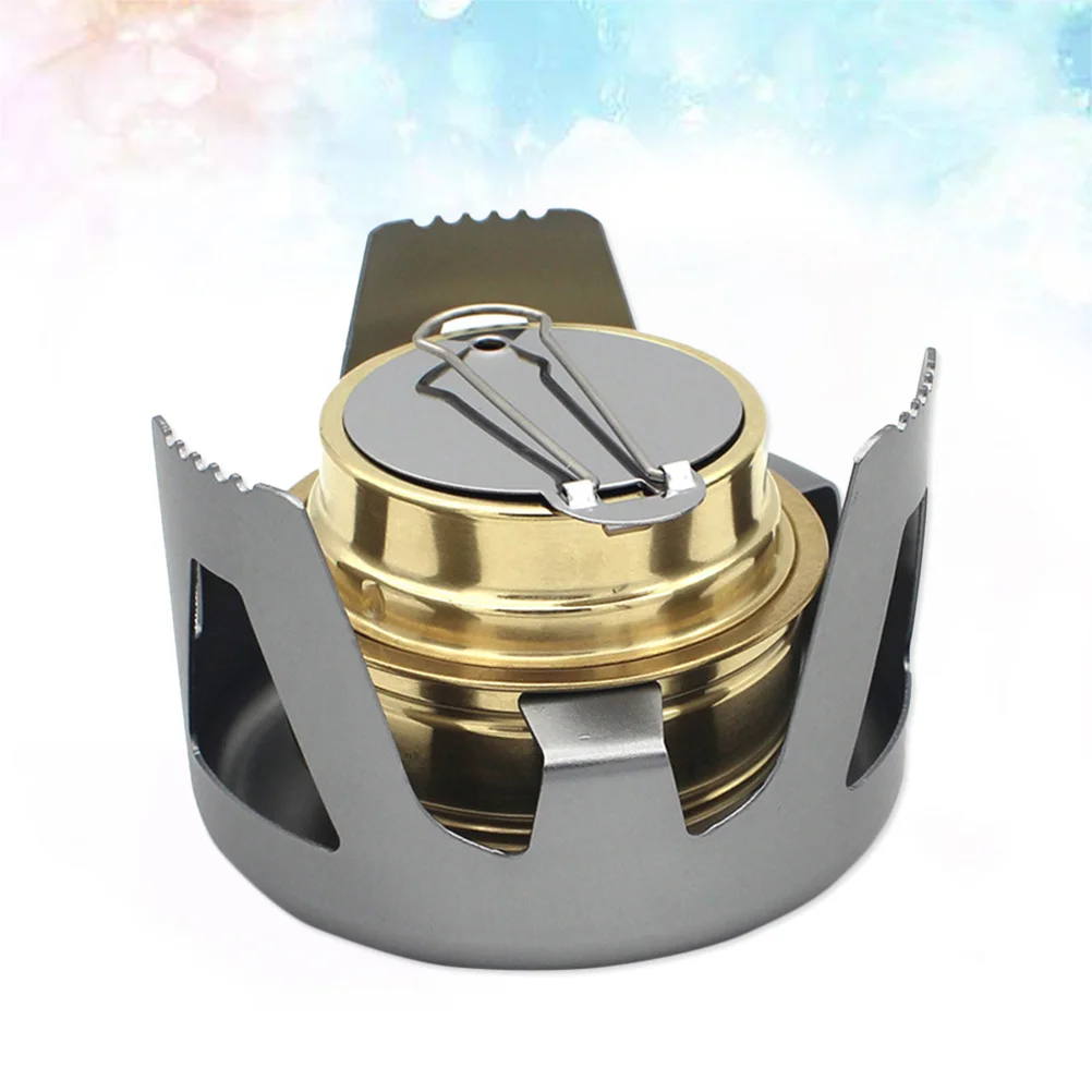 

Portable Outdoor Alcohol Stove Windproof Household Stove for Camping Hiking Trip Travel (Gray)