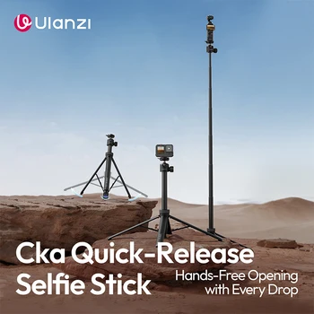 Ulanzi TT24 Cka Quick-Release Selfie Stick with 360° Ball Head for Action Cameras Smartphone Photography Light Outdoor Vlog Shot