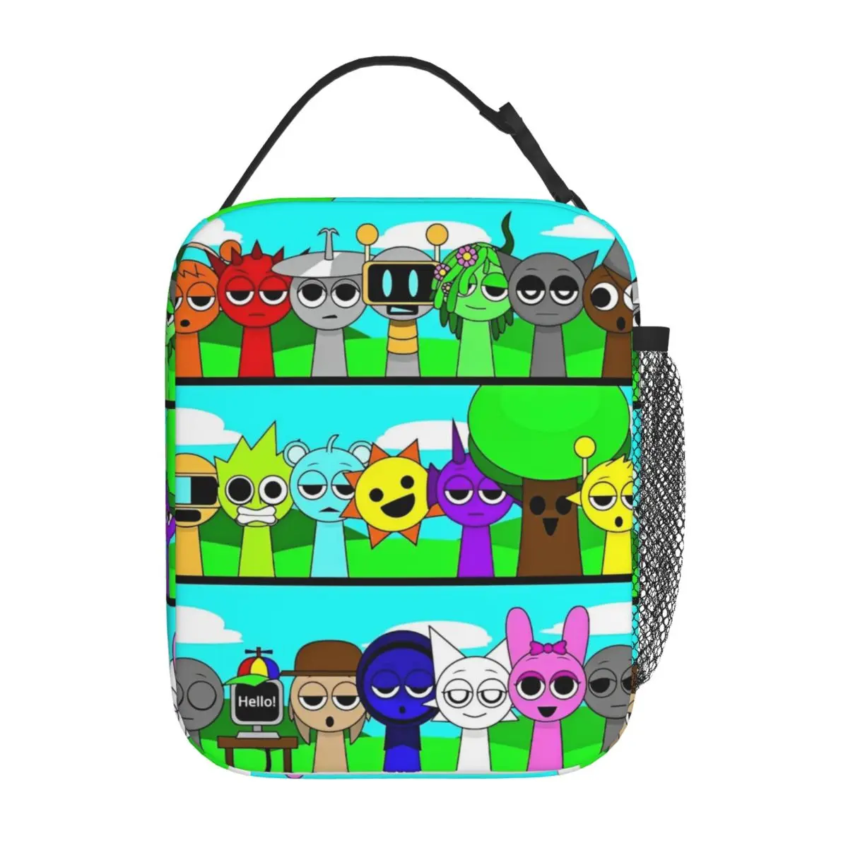 Cartoon Game 
Sprunki Incredibox Insulated Lunch Bags Large Reusable Cooler Bag Lunch Box Tote Office Travel Men Women 2