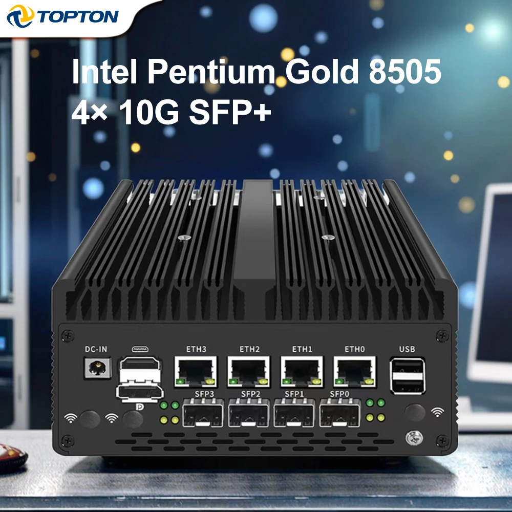Topton Pentium8505搭載 2.5Gbase-T SFP4ポート Topton Pentium8505搭載 2.5Gbase-T SFP4ポート