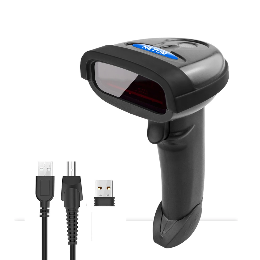NETUM Wireless Barcode Scanner 2.4G Wireless 1D Laser Barcode Scanner Handheld Reader for Computer IOS Android IPAD