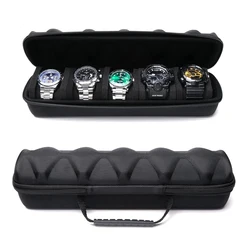 Luxury Watch Storage Organizer: Portable Travel Case & Display Holder for Wristwatches and Smartwatches - Perfect Gift for Men & Women (5 Slot)