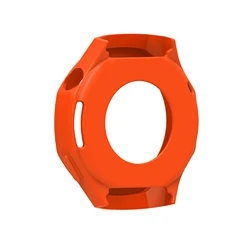 Silicone Watchband Bracelet with Matching Case (Orange Case)