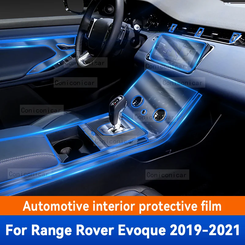 

For Range Rover Evoque 2019-2021 Car Interior Gearbox Panel Anti-Scratch Protective Transparent TPU Film Accessories Sticker
