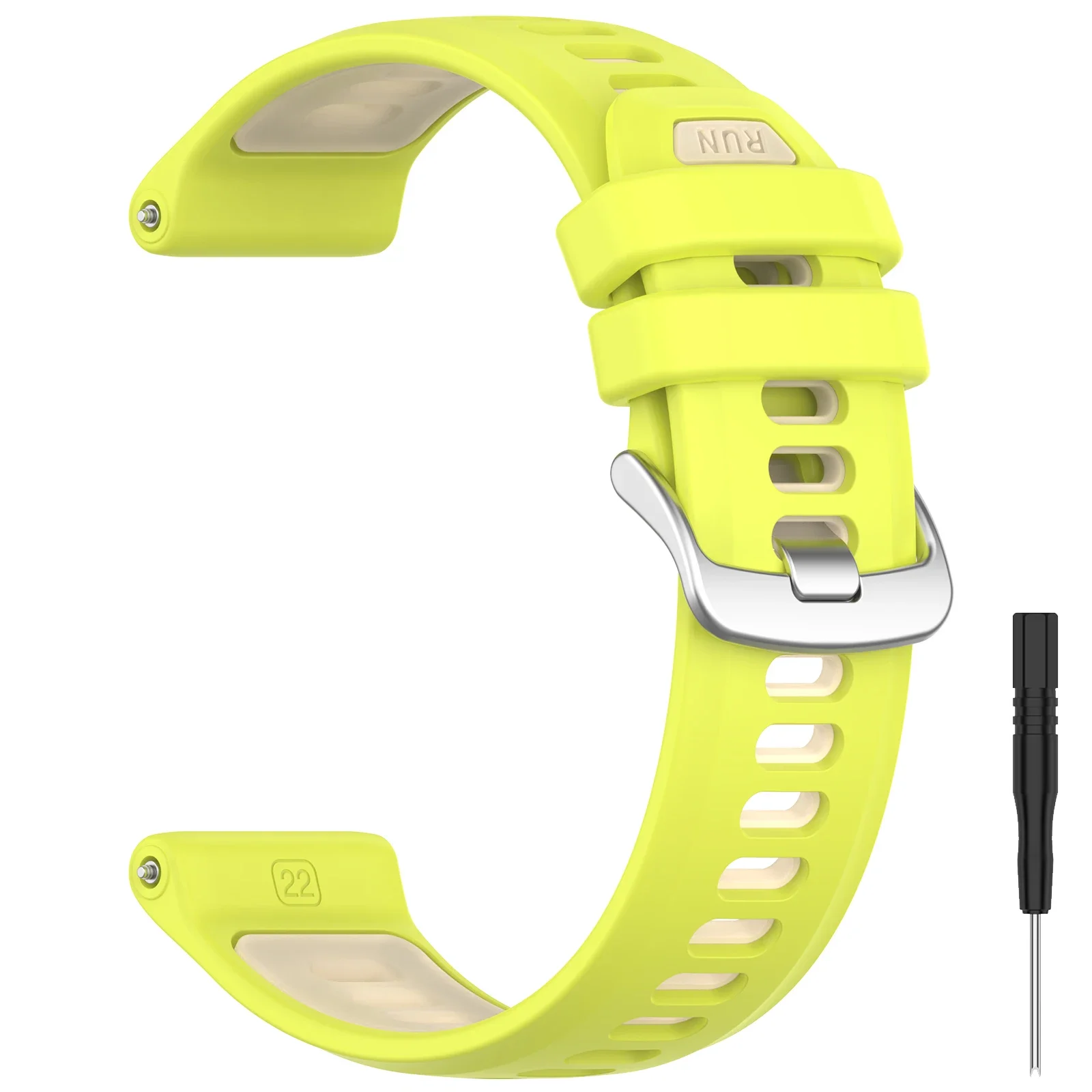 Two-Tone Silicone Sports Wristband - Comfortable Strap for Forerunner Series