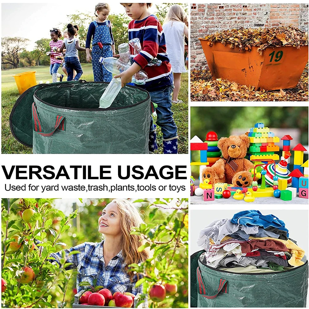 Garden Waste Bag Leaf Debris Collection Container Multifunctional Reusable Waterproof PP Bags garden waste bag