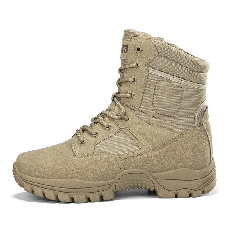 

New Men's Military Leather Boots Special Forces Tactical Desert Combat Men's Boots Outdoor Ankle Boots