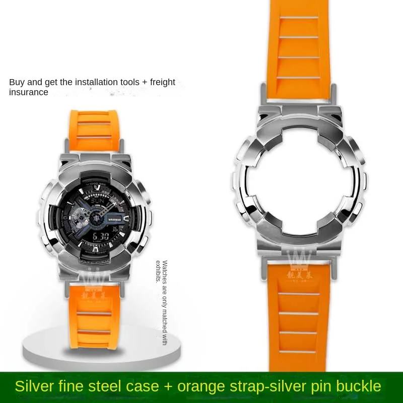 Stainless steel cas For G-SHOCK Casio Black Gold GA-110GB/100/120