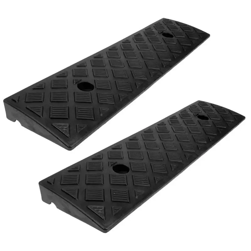 Description Picture 3 of item2pcs Rubber Vehicle Curb Ramps Threshold Bridge Tracks Ramps Motorcycle Pad Driveway Sidewalk Loading Ramp
