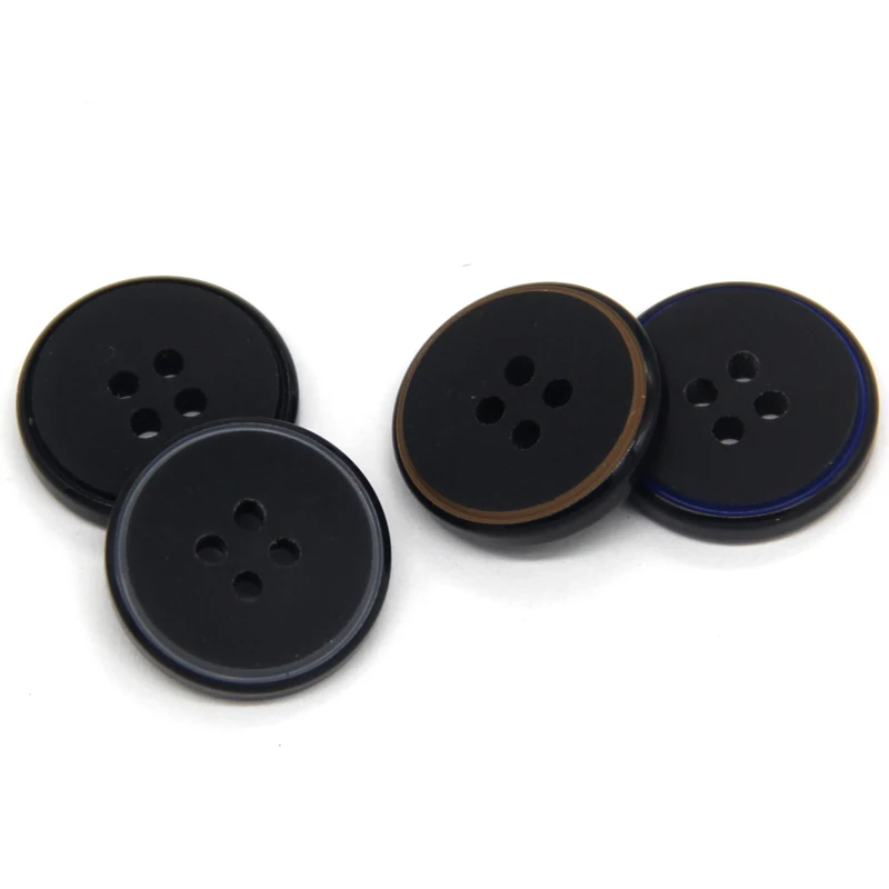 HENGC 15/20mm Round Matte Black Resin Coat Buttons For Clothes Retro Man Suit Jacket Cardigan Needlework DIY Crafts Wholesale 4