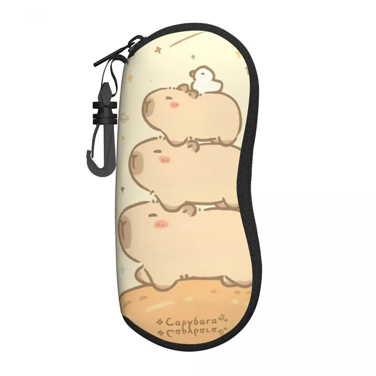 Cartoon Capybara Glasses Case Key Chain Sunglasses Case Men Women Daily Eyeglass Cases Cover Cute Eyewear Box