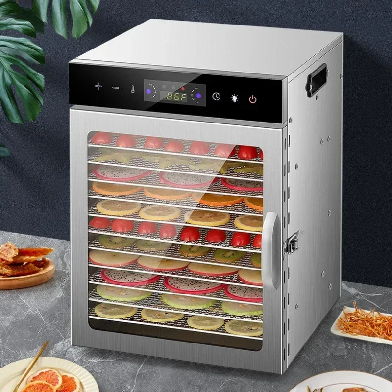 6/8/12/18 Layers Home Fruit Air Dryer Vegetable Snacks Meat Medicinal Materials Fruit Smart and Commercial Food Dehydrator 1