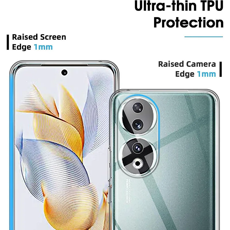 Ultra Thin Transparent Silicone Soft Case For Huawei Honor 80 90 Lite Pro 80GT 80SE X9A X8 X8A X7 X7A Clear High Quality Shell