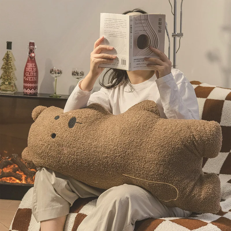 

Soft Polar Bear Throw Pillow Home Sofa Decor Cushions Solid Color Bedding Supplies Body Support Sleeping Pillow