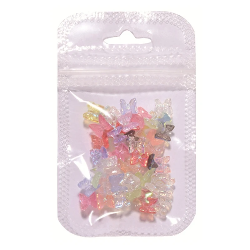 

50Pcs 3D Resin for Butterfly Art Decorations Crystal for Aurora Glitter Dec Drop Shipping