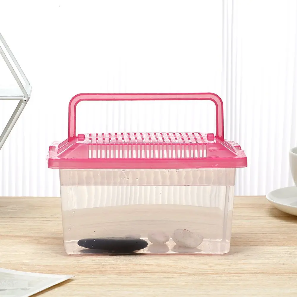 Portable Mini Aquarium Fish Tank Pet Breeding Square Box for Reptile Transport Hamster Breeding and Climbing Turtle Shaped Box fish aquarium,fish breeding box,turtle tank