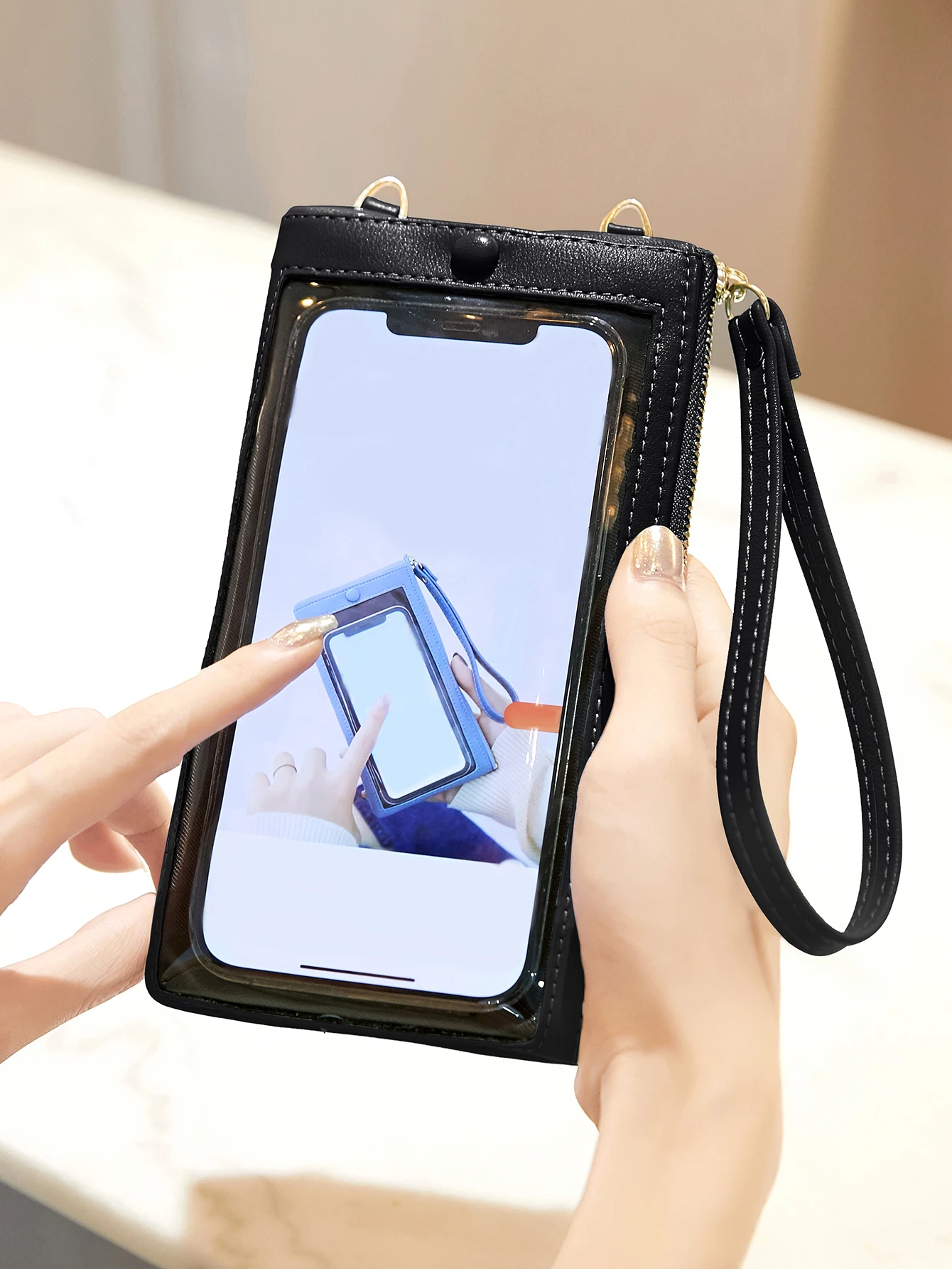 Crossbody Cell Phone Case and Wallet Compatible with iPhone Xr, Cross Body  Phone Purse Bag with Five Card Slots Including Transparent ID Holder and  Adjustable 48 to 54 Inch Strap : Amazon.in: Electronics